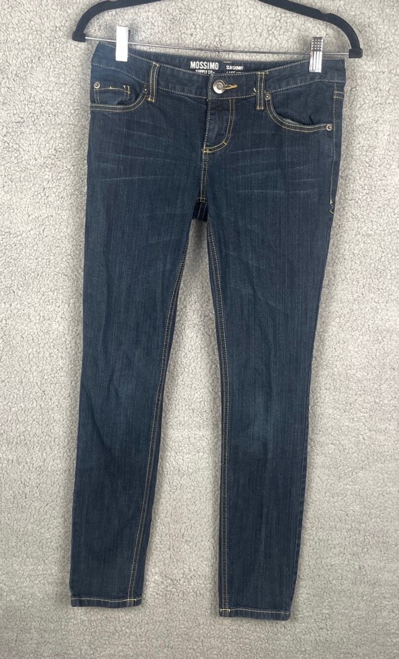 Mossimo Supply Co Women's 5S Blue Cotton Spandex 5 Pocket Slim Skinny Jeans
